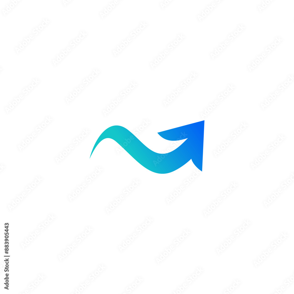 Arrow flow grow logo, scale up vector, gradient icon Arrow flow grow logo, scale up vector, gradient icon