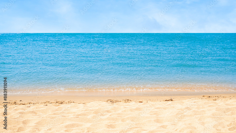 Summer background nature travel Sand beach ocean texture surface blue sea and horizon nature tropical, beauty view landscape shore island cloud clear sky light day card holidays tourism Vacation. Summer background nature travel Sand beach ocean texture surface blue sea and horizon nature tropical, beauty view landscape shore island cloud clear sky light day card holidays tourism Vacation.