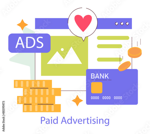 Social Media Marketing. Flat Vector Illustration