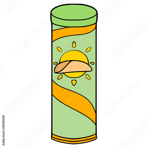 chips tube illustration hand drawn isolated vector	
