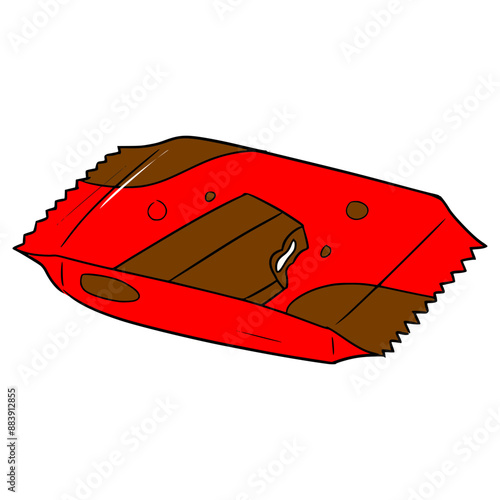 pack of chocolate illustration hand drawn isolated vector	
