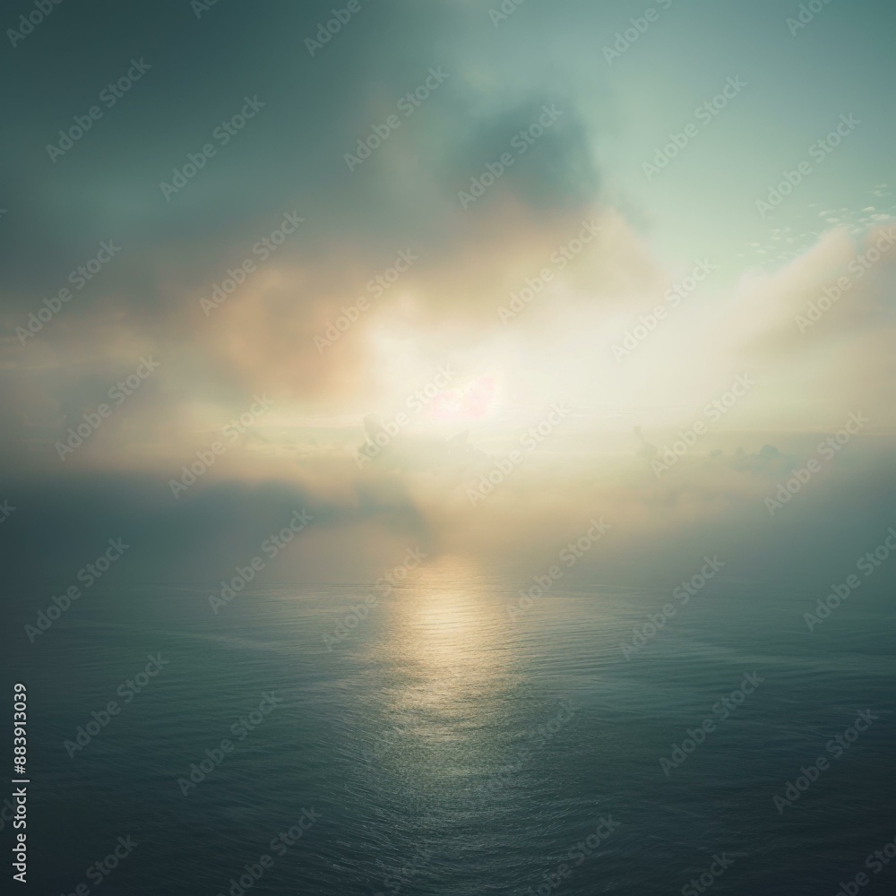 A beautiful sunset over the ocean. AI. A beautiful sunset over the ocean. AI.