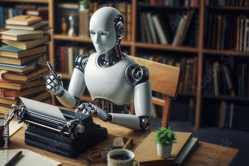 Obraz na płótnie Artificial intelligence that is an accomplished creative writer – Generated Image