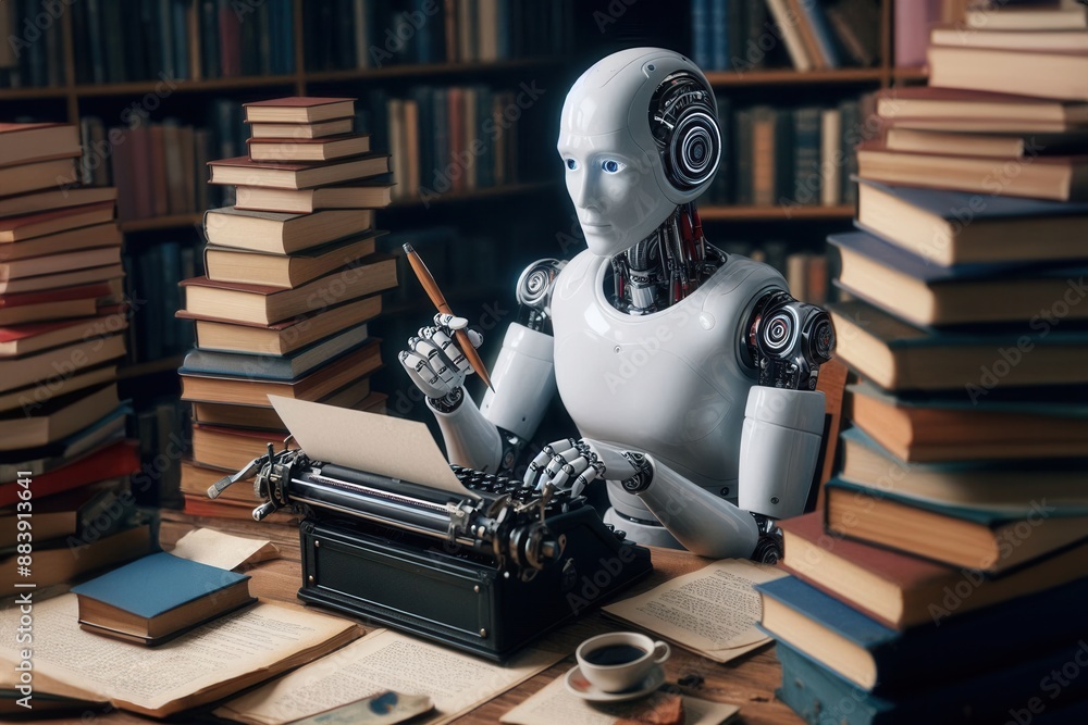 Artificial intelligence that is an accomplished creative writer – Generated Image Artificial intelligence that is an accomplished creative writer – Generated Image