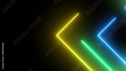 Wallpaper Mural Orange 4K CREATIVE Neon arrows design texture pattern abstract wallpaper live performance concert disco element computer graphic design LED WALL stage technology abstract seamless background Torontodigital.ca