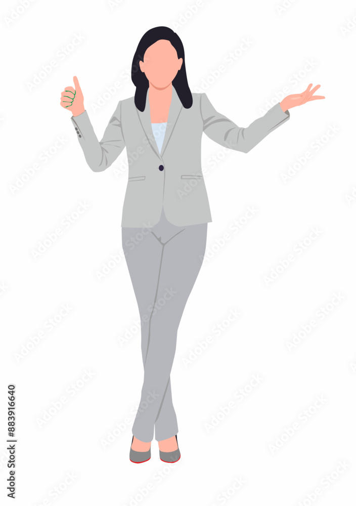Business woman in suits isolated on a white background/Vector illustration of business woman. Business woman in suits isolated on a white background/Vector illustration of business woman.
