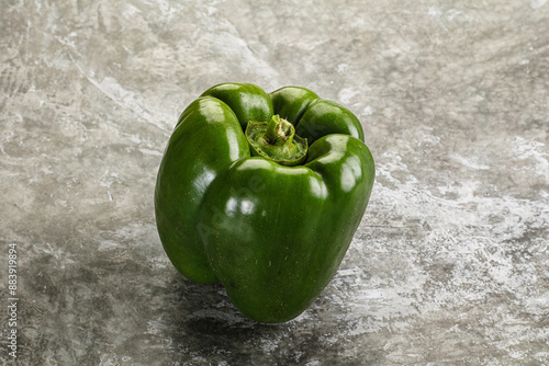 Raw green Bulgarian bell pepper