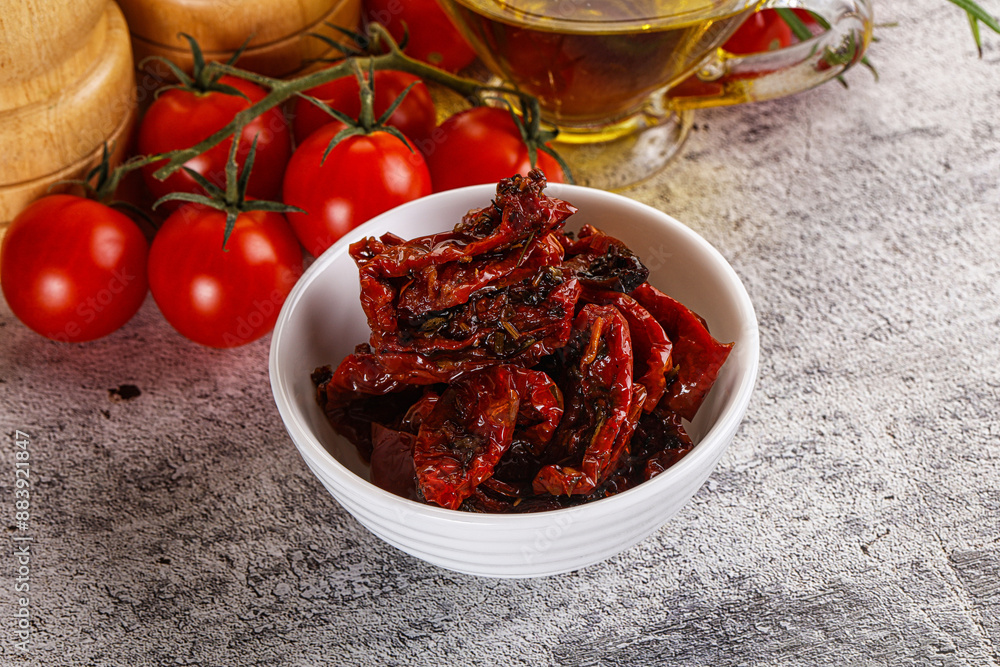 Homemade dry tomatoes with oil Homemade dry tomatoes with oil