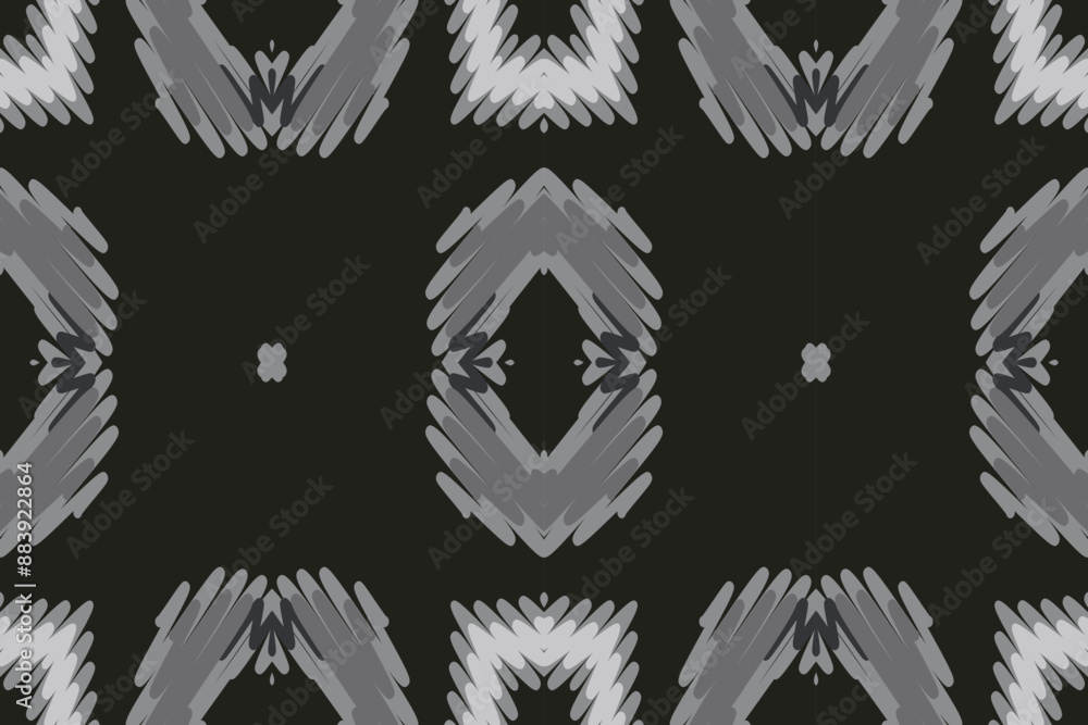 Obraz premium Ethnic ikat seamless pattern traditional. Carpet tribal style. Aztec ornament print. Design for background, illustration, fabric, clothing, rug, textile, batik,