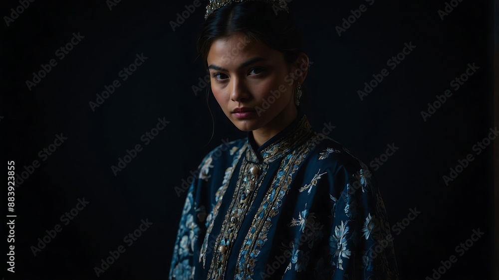 portrait of a person in a black dress portrait of a person in a black dress