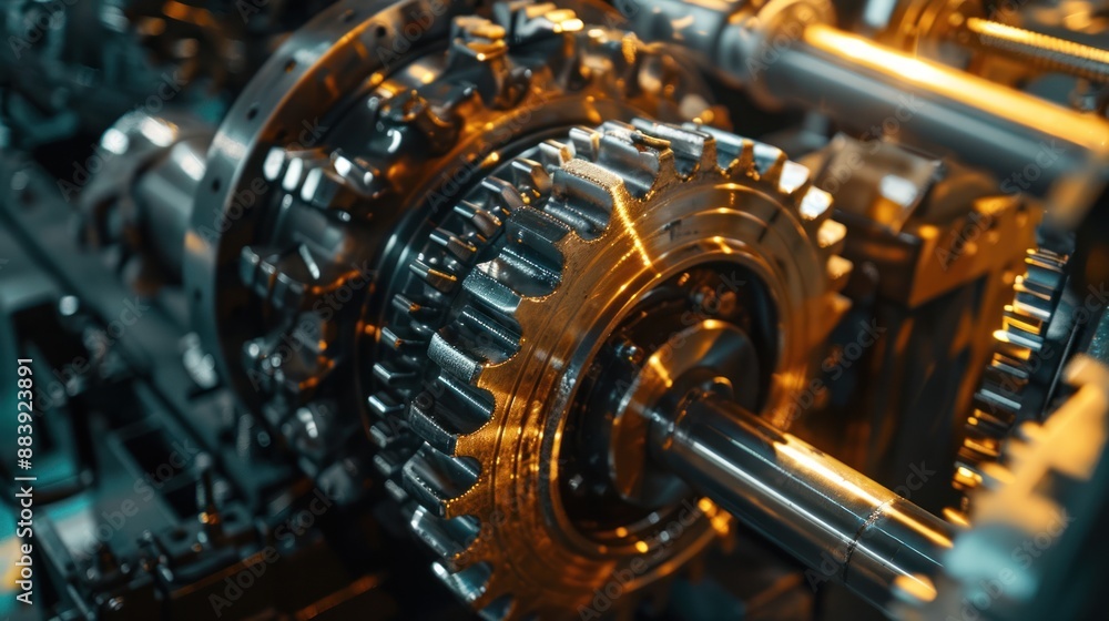 Close-up of Industrial Gears Close-up of Industrial Gears