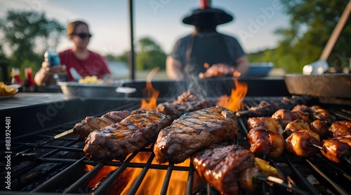 Grill and Chill BBQ Delights and blar background