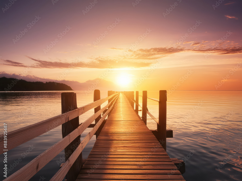 Wooden pier at sunset Wooden pier at sunset