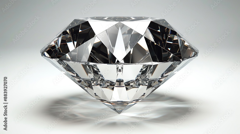 Sparkling Diamond on White Background. Sparkling Diamond on White Background.