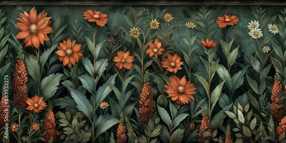 Artistic Flower Mosaic, Garden Accents for Decoration Artistic Flower Mosaic, Garden Accents for Decoration