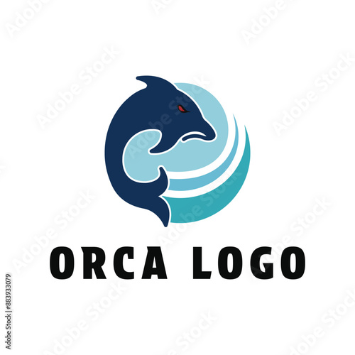 orca killer logo design concept idea