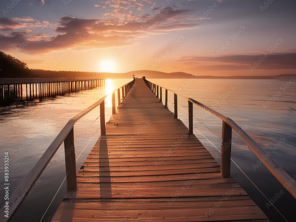 Wooden pier at sunset Wooden pier at sunset