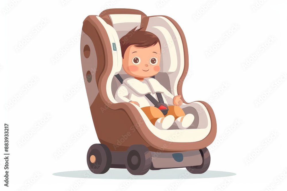 illustration baby car seat illustration baby car seat