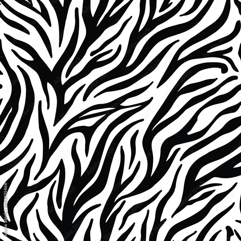 Zebra print seamless pattern vector. Zebra skin texture vector illustration. Zebra print seamless pattern vector. Zebra skin texture vector illustration.