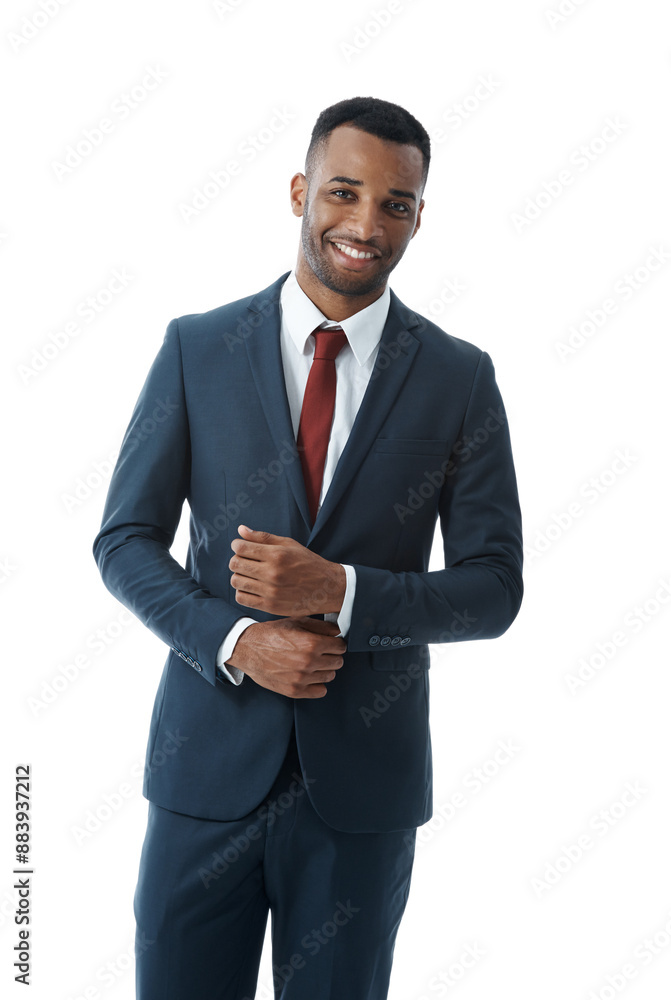 Business, man and pride on studio backdrop with portrait for professional career in corporate law, legal advice and justice. Male lawyer, happy and proud for attorney company with white background. Business, man and pride on studio backdrop with portrait for professional career in corporate law, legal advice and justice. Male lawyer, happy and proud for attorney company with white background.