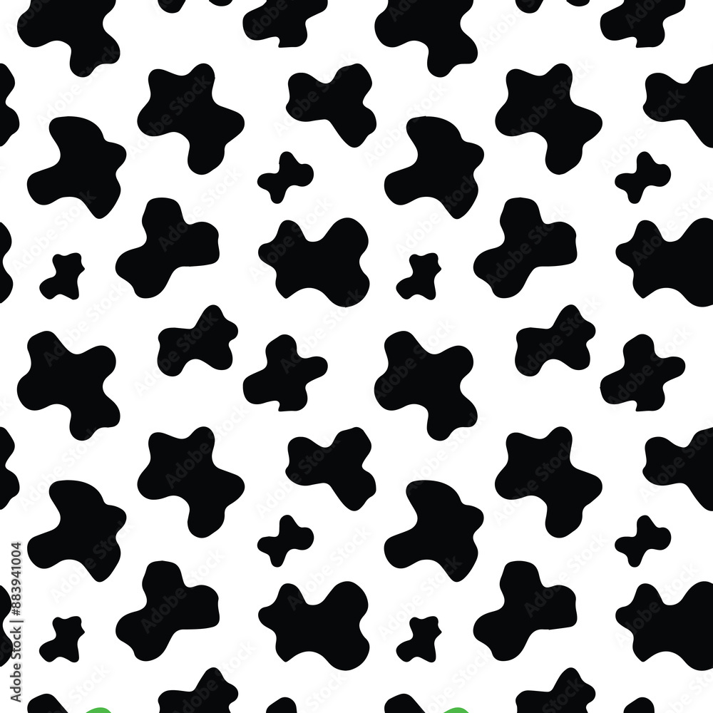 Cow print seamless pattern vector. Cow skin texture vector illustration. Cow print seamless pattern vector. Cow skin texture vector illustration.