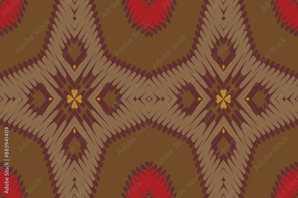 Ethnic ikat design Aztec tribal African art. Seamless pattern in tribal, folk embroidery, and Mexican style. Geometric ornament. Design for print fabric carpet Ethnic ikat design Aztec tribal African art. Seamless pattern in tribal, folk embroidery, and Mexican style. Geometric ornament. Design for print fabric carpet