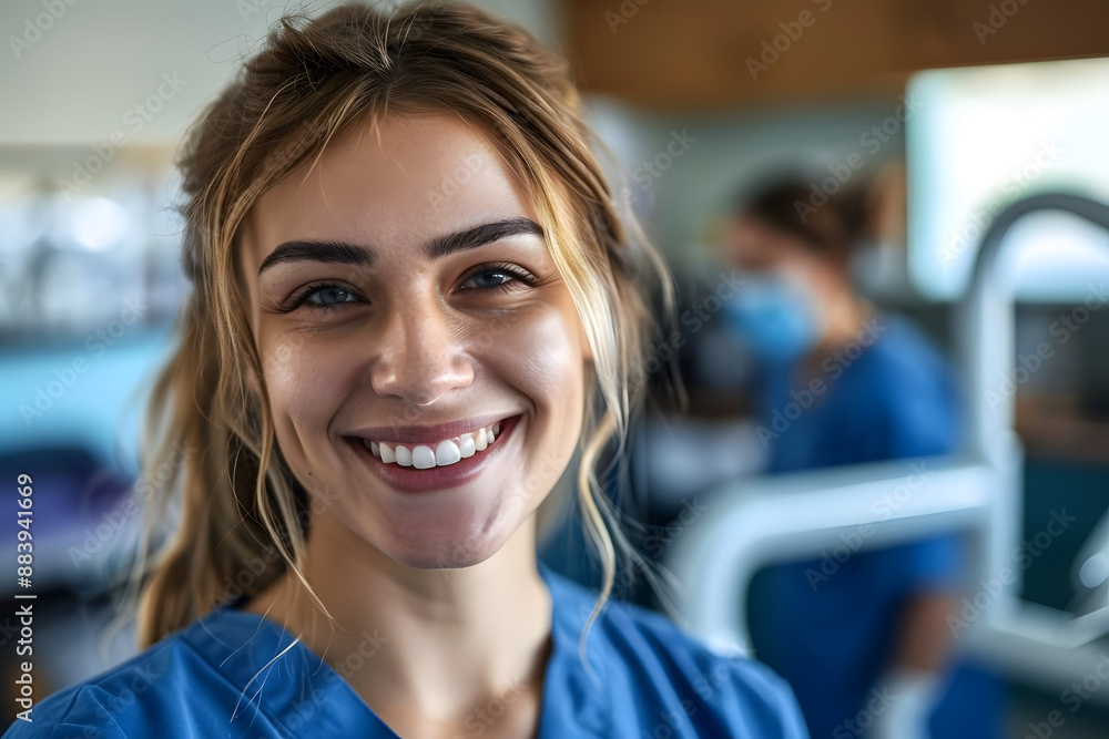 happy dental nurse portrait happy dental nurse portrait
