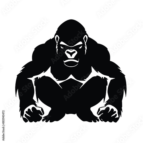 Modern angry gorilla logo