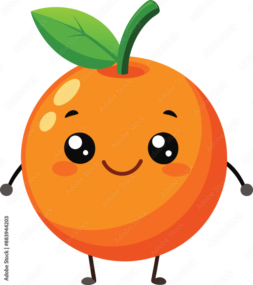 Adorable cartoon orange beams with a cheerful smile. Adorable cartoon orange beams with a cheerful smile.