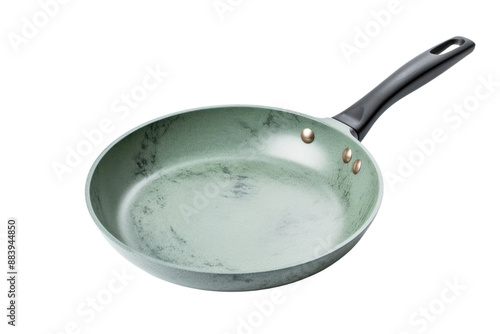 A ceramic frying pan with a non-porous, easy-to-clean surface, isolated on a white background photo