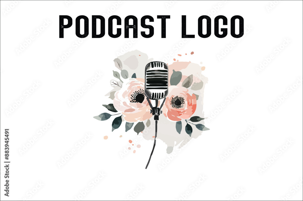 Microphone Clipart Graphic for Podcast, Recording Studio Microphone Clipart Graphic for Podcast, Recording Studio