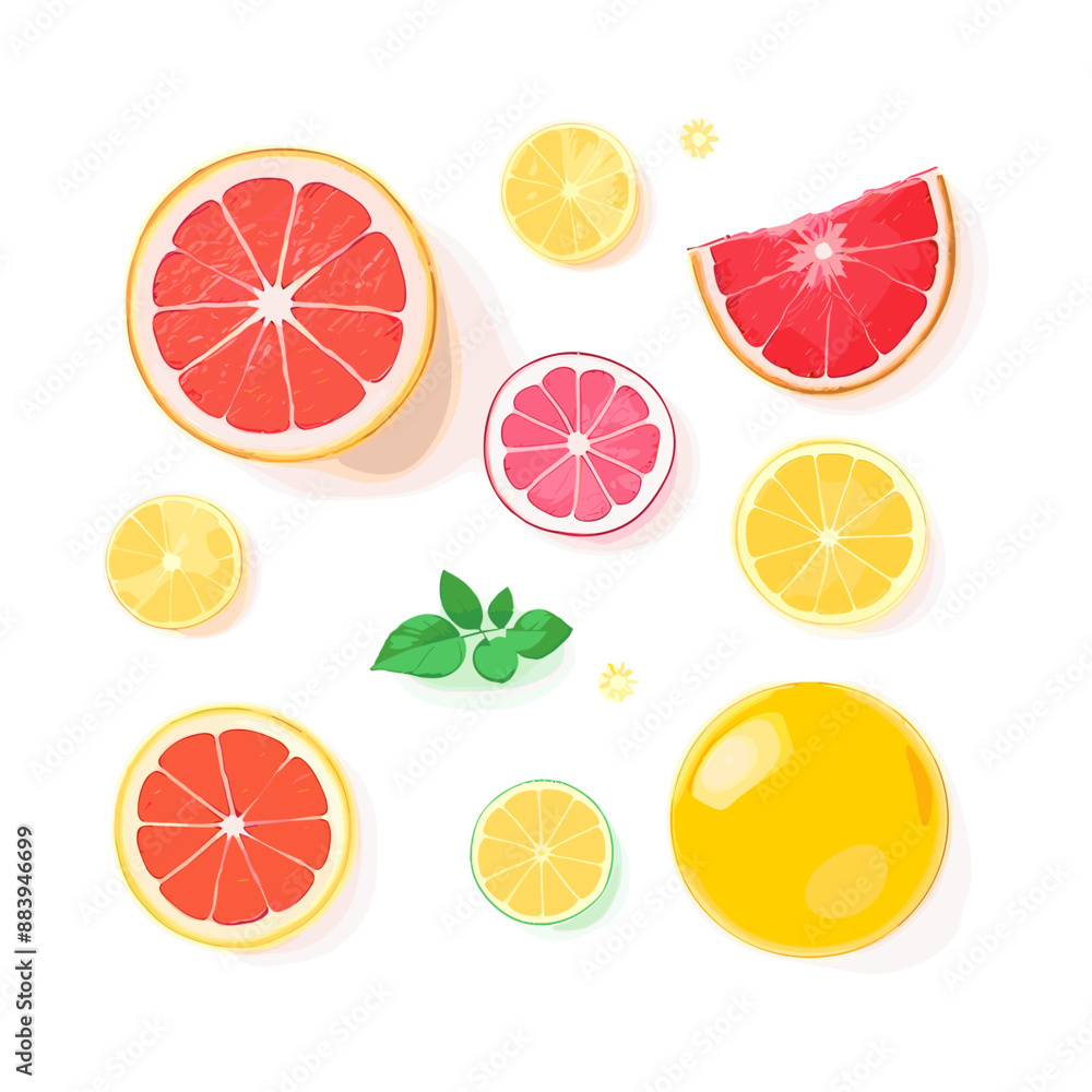 Obraz premium summer isolated on white background --no shadow