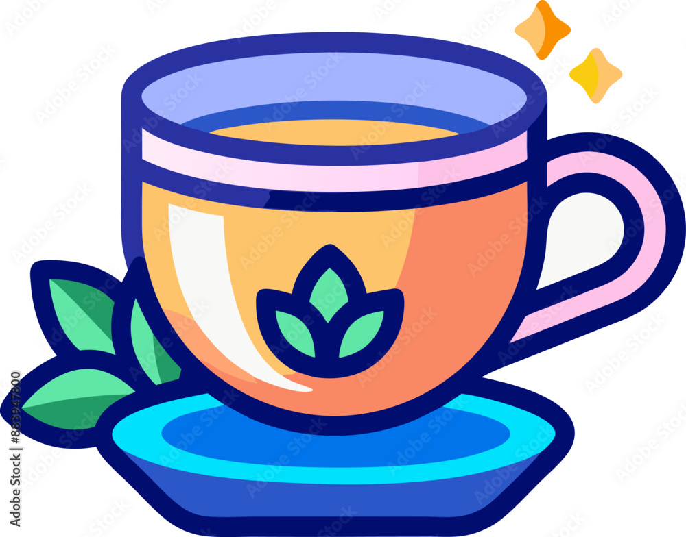 cup of tea logo icon t-shirt design website and app icon Print design illustration cup of tea logo icon t-shirt design website and app icon Print design illustration