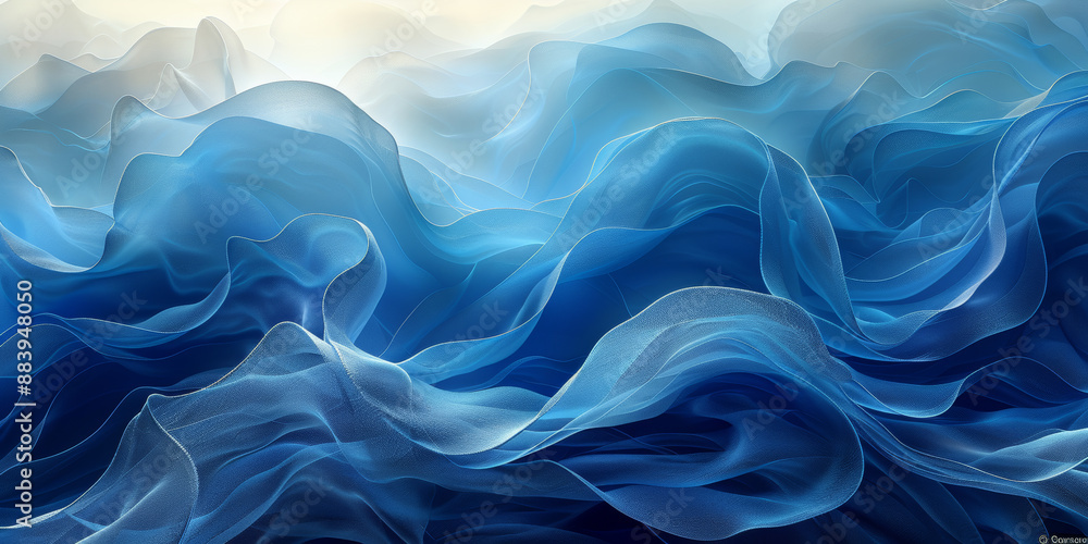 Obraz premium 抽象的な青い光線