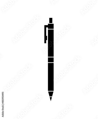 Pen vector icon on glyph version. Pen Icon on white background.