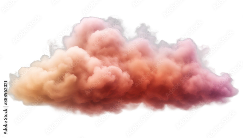 Vibrant, colorful cloud isolate on transparent background, cutout, png Vibrant, colorful cloud isolate on transparent background, cutout, png