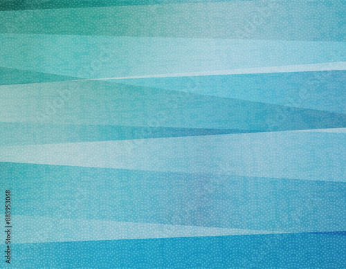 青海波文様　ブルーのグラデーション背景イラスト　和柄