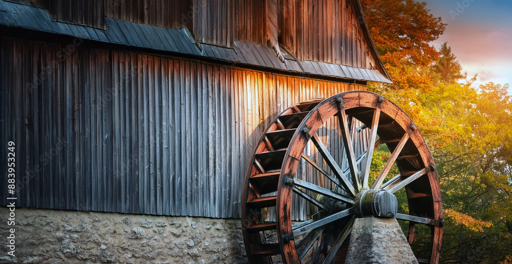 Obraz premium old wooden mill
