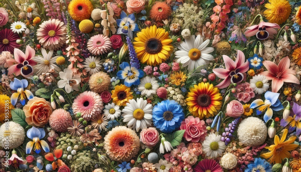 Vibrant Floral Bouquet with Sunflowers and Daisies. Vibrant Floral Bouquet with Sunflowers and Daisies.