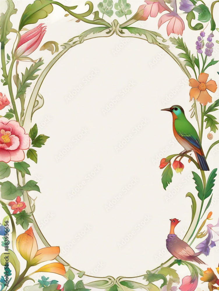 frame with birds frame with birds