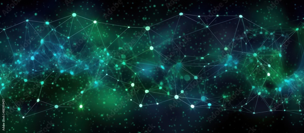 Obraz premium Abstract Green and Blue Network Background