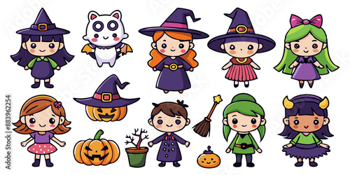Halloween character costume Various ghosts are a set