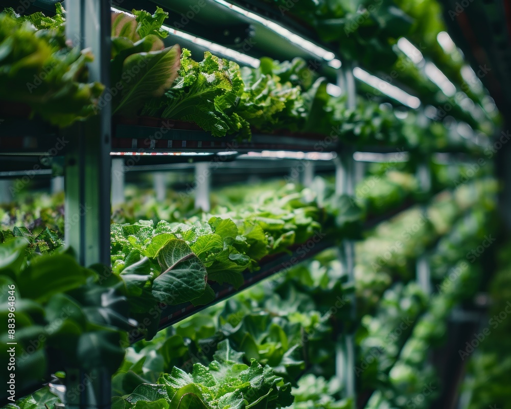 Urban vertical farming stacked greens under artificial lighting for sustainable agriculture Urban vertical farming stacked greens under artificial lighting for sustainable agriculture