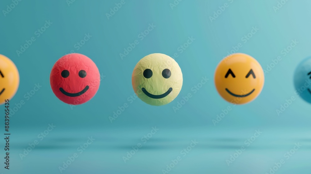 Colorful smiling emoticon faces on pastel background, showcasing different expressions for emotions, fun, and communication in digital media. Colorful smiling emoticon faces on pastel background, showcasing different expressions for emotions, fun, and communication in digital media.