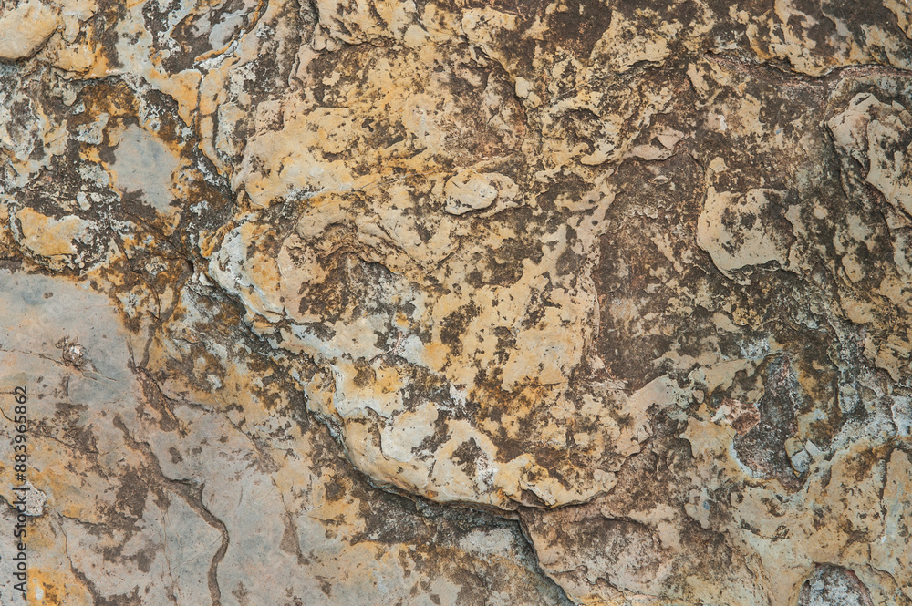 Surface of the stone slab has a natural pattern.