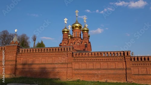 Church of St. Michael the Archangel. Gethsemane Chernigov Skit is courtyard of Holy Trinity St. Sergius Lavra, stavropegic monastery of Russian Orthodox Church. Sergiev Posad, Moscow Region, Russia.
