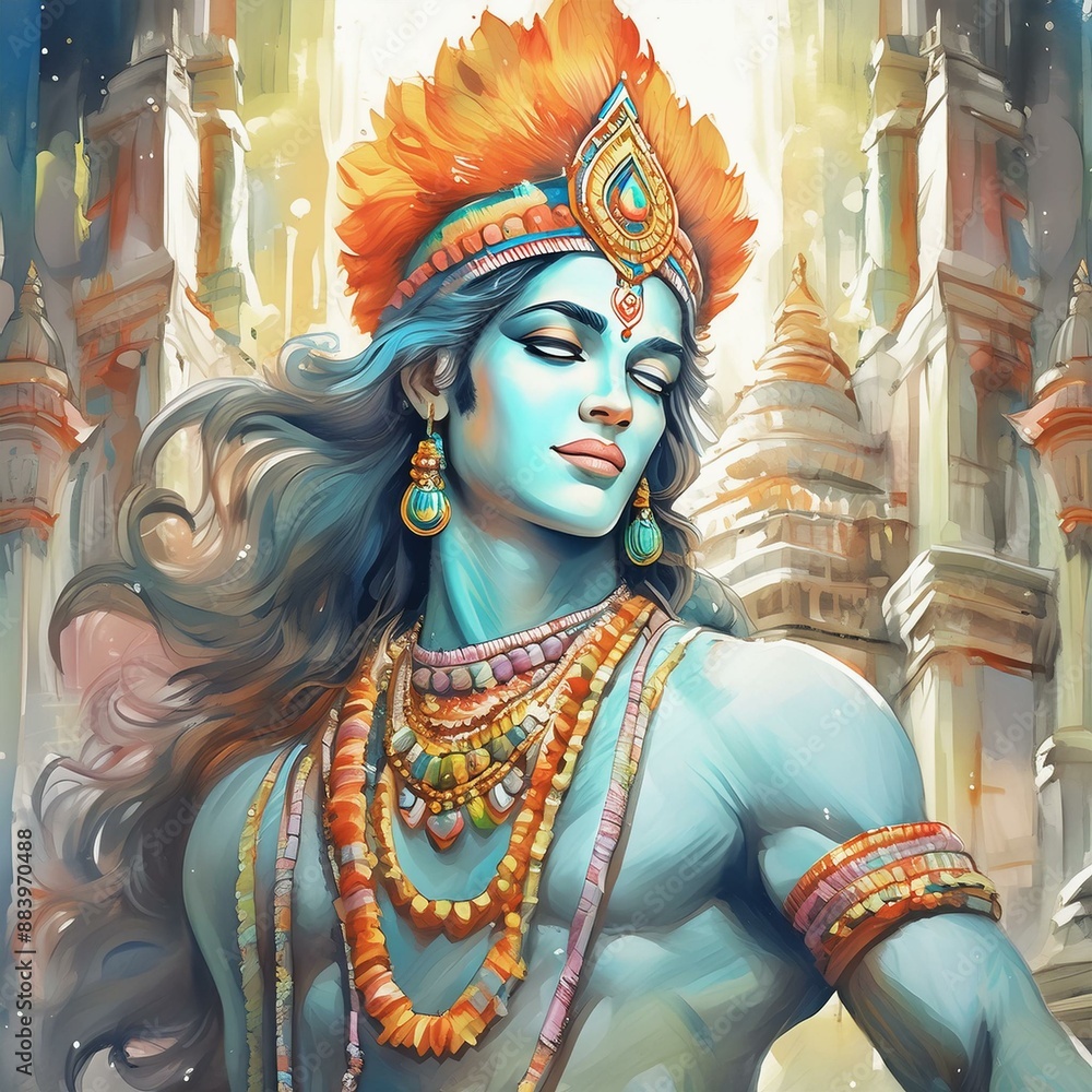 Dancing lord Krishna digital art Dancing lord Krishna digital art