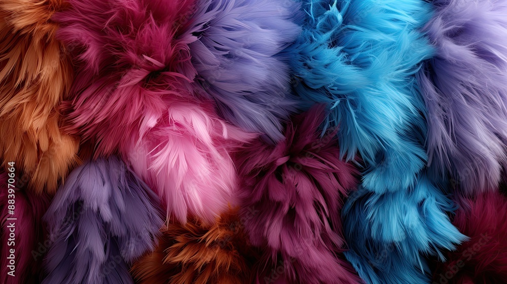 background made of fluffy yarn, colored threads, rainbow gradient background made of fluffy yarn, colored threads, rainbow gradient