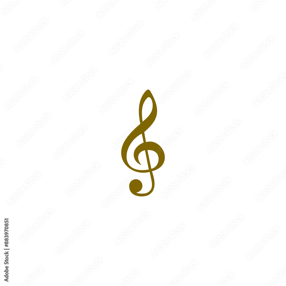 Treble clef icon isolated on transparent background Treble clef icon isolated on transparent background