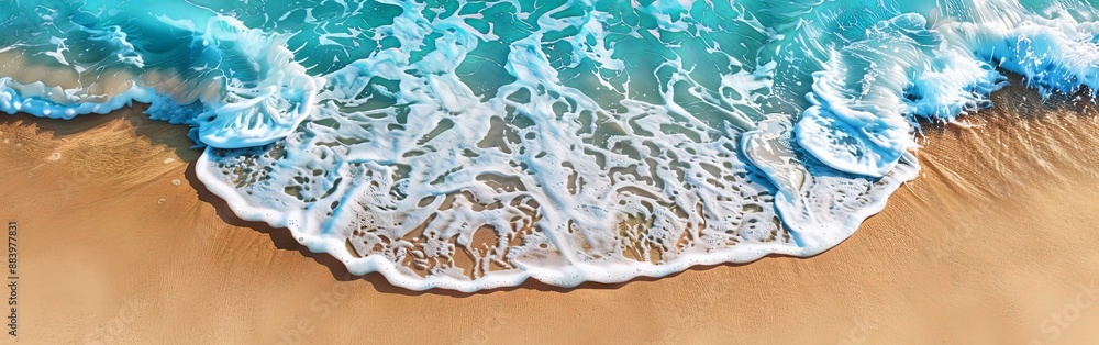 Tranquil Beach Waves on Smartphone Wallpaper